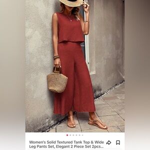 NWT wide leg pants set